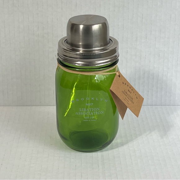 Brooklyn Libation Association 5 Piece Cocktail Mason Jar Shaker Bartendender Set - Picture 3 of 16